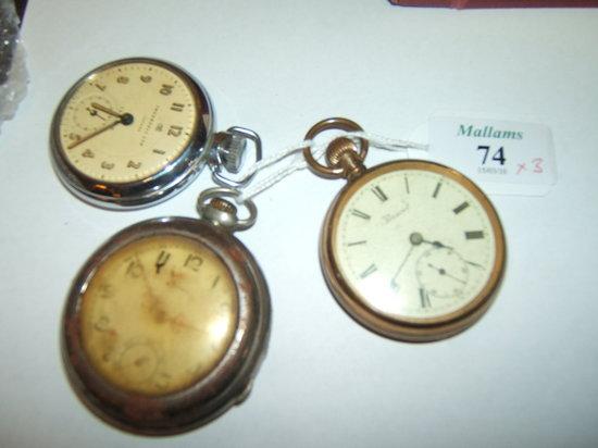 Appraisal: An Astra pocket watch and Ingersoll Triumph pocket watch and