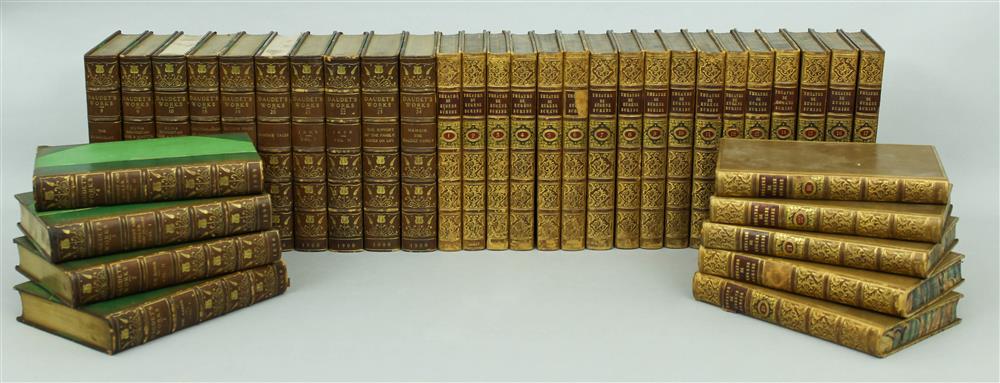 Appraisal: SET OF LEATHER BOUND BOOKS including The Works of Alphonse