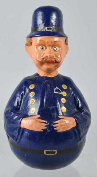 Appraisal: Early Paper Mache Police Officer Roly Poly Toy Description Pre-war