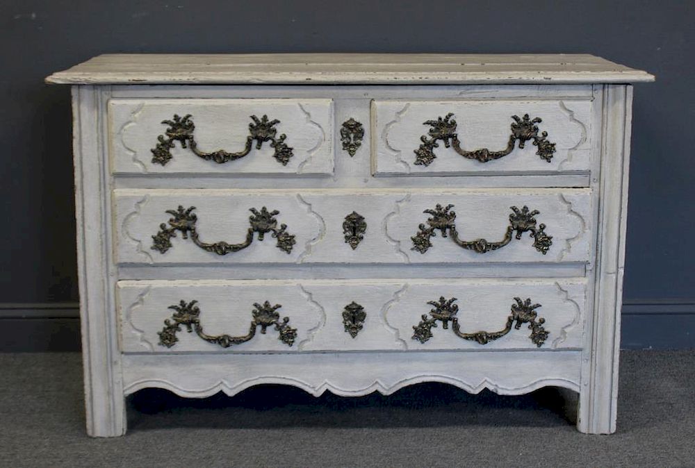 Appraisal: Century French Provincial Commod Painted White From an East Hampton