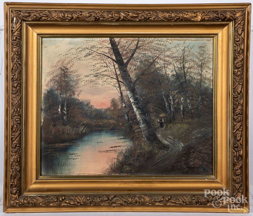 Appraisal: Raphael Senseman oil on canvas landscape Raphael Senseman American -