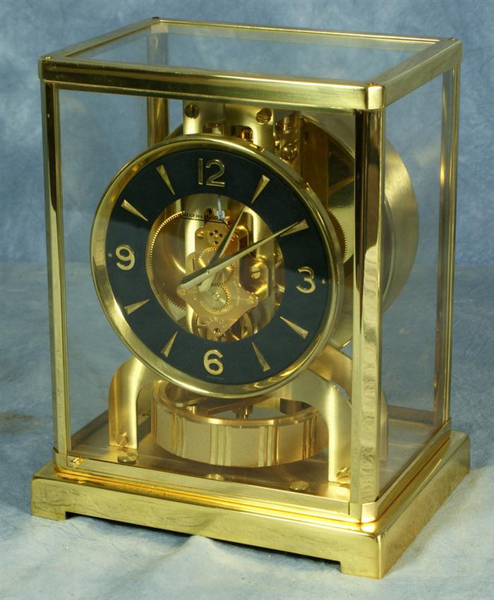 Appraisal: Le Coultre Cie Atmos day clock caliber - hinged front