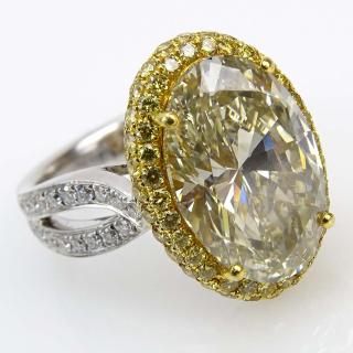 Appraisal: GIA Certified Carat Oval Brilliant Cut Fancy Gray-Greenish Yellow Diamond