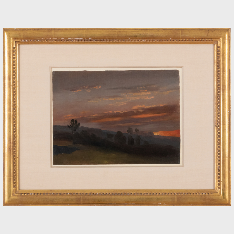 Appraisal: Attributed to Albert Bierstadt - Extensive Misty Cloudscape Sunset and