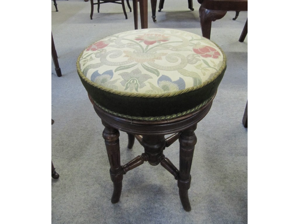 Appraisal: Late Victorian revolving piano stool