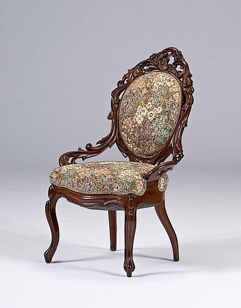 Appraisal: ROSEWOOD ROCOCO SIDE CHAIR probably New York Rococo Revival ca