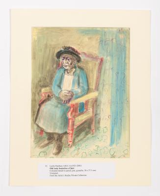 Appraisal: Leslie Duxbury - Old Lady Sitting on a Chair Elderly