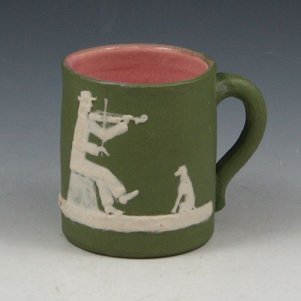 Appraisal: Pisgah Forest North Carolina cup with slip-decorated scene of a