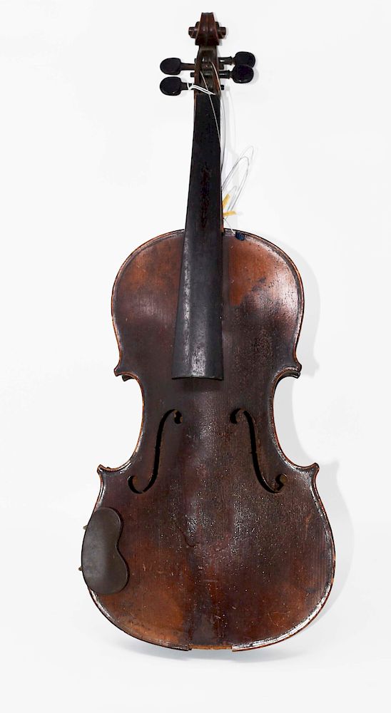 Appraisal: Tiger Maple Violin dated Stradivarius Tiger Maple Violin Measures long