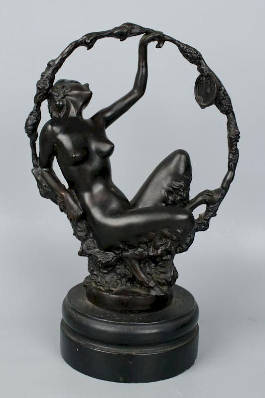 Appraisal: Georges Omerth French - Bronze Faun Woman MANUFACTURE France SCULPTOR