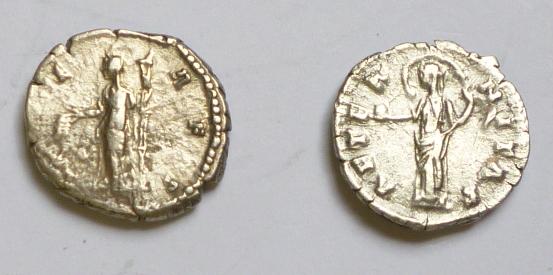 Appraisal: DENARII OF DIVA FAUSTINA SENIOR Ceres reverse and Aeternitas reverse