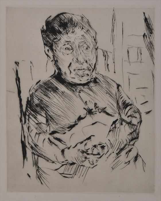 Appraisal: LOVIS CORINTH - THREE FIGURAL STUDIES Two etchings and a