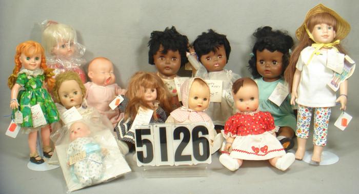 Appraisal: Assorted older doll lot to inches tall Drink wet dolls