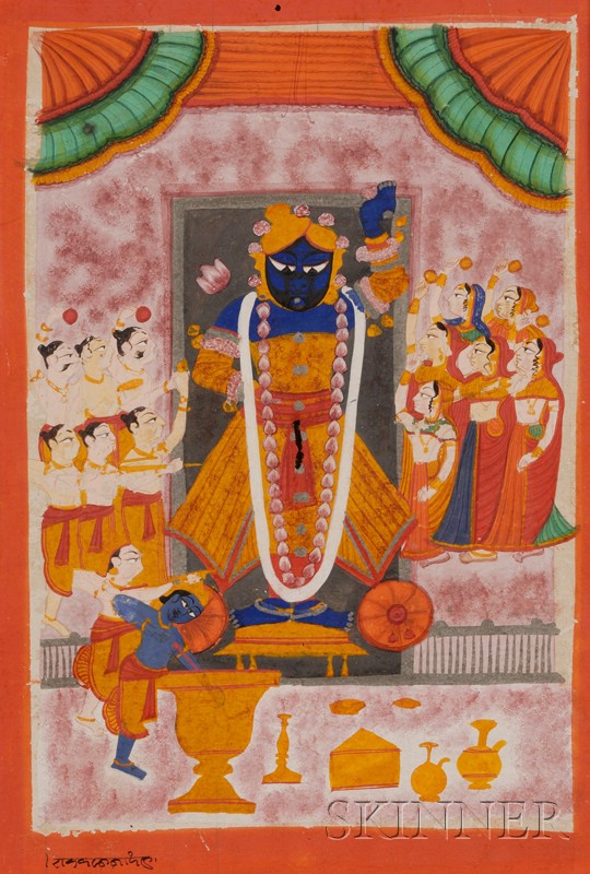 Appraisal: Miniature Painting India th century ink and colors on paper