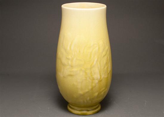 Appraisal: Rookwood standard glazed art pottery vase dated molded floral relief