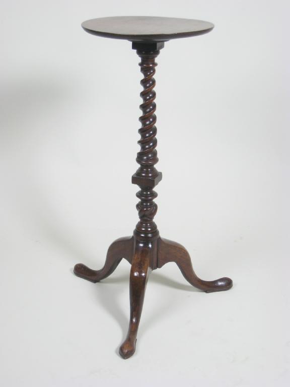 Appraisal: A th Century mahogany Wine Table with spiral column and