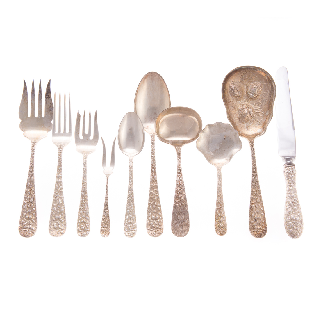 Appraisal: Stieff Rose sterling flatware service for and some serving utensils