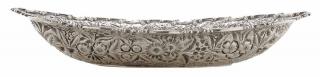 Appraisal: Kirk Repousse Sterling Bread Tray American - oval with floral