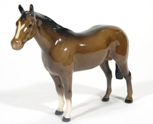 Appraisal: Hand painted brown Beswick horse printed factory mark to base