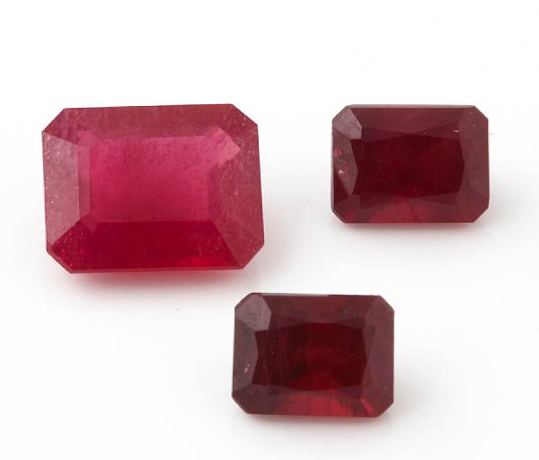 Appraisal: Without Reserve Faceted as emerald cuts weighing approximately cts cts