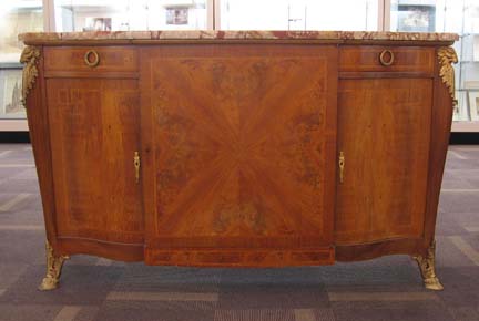 Appraisal: French Transitional walnut serpentine sideboard circa With gilt bronze mounts