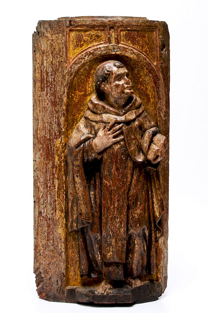 Appraisal: Spanish Renaissance Carved Wood St Peter th C Spanish Renaissance