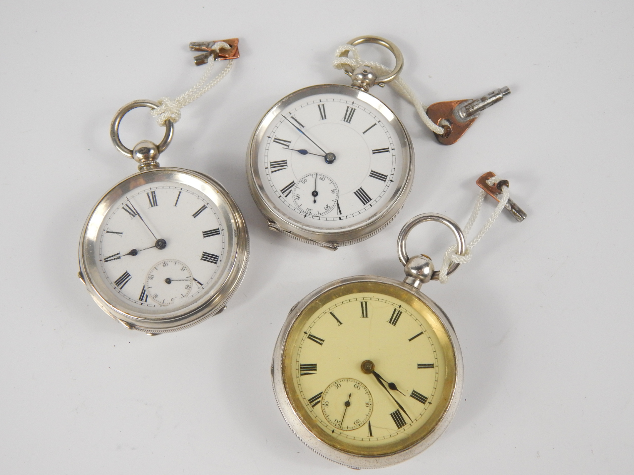 Appraisal: A Victorian silver open faced key wind gentleman's pocket watch