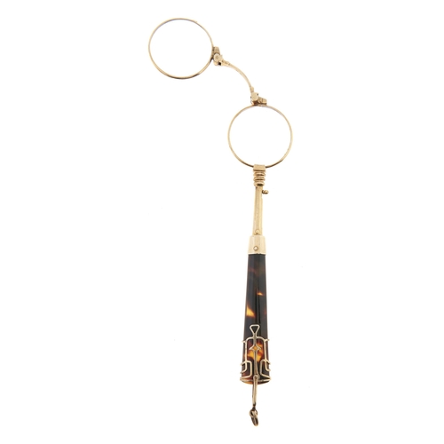 Appraisal: An Austro-Hungarian Jugendstil tortoiseshell handled silver gilt lorgnette early th