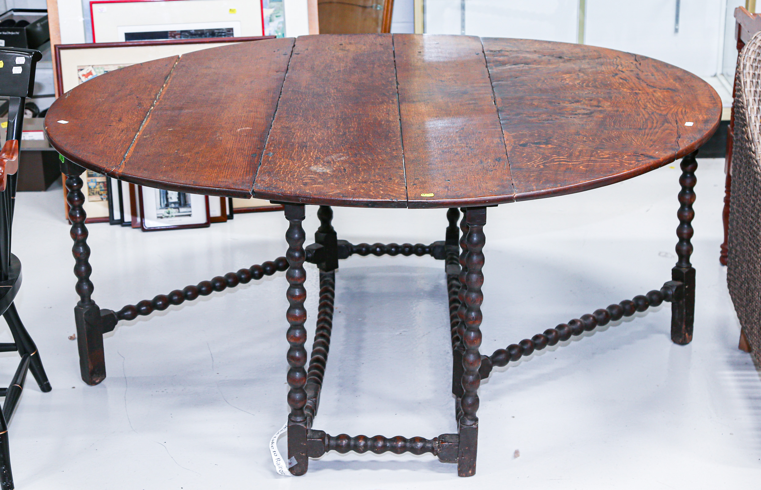 Appraisal: WILLIAM MARY STYLE OAK TAVERN TABLE English Parts th and