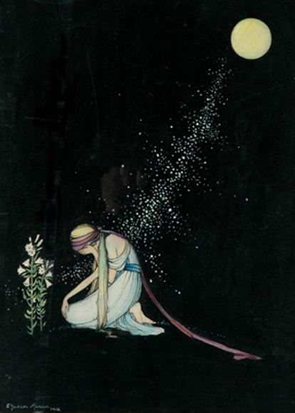 Appraisal: Ethel Jackson Morris - Crouching Girl with Moon and Stars