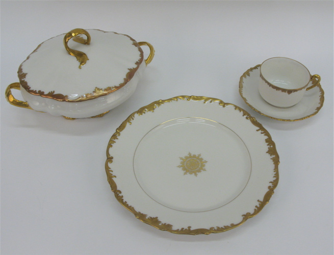 Appraisal: SET OF LIMOGES PORCELAIN DINNERWARE pieces by T V Tressemanes