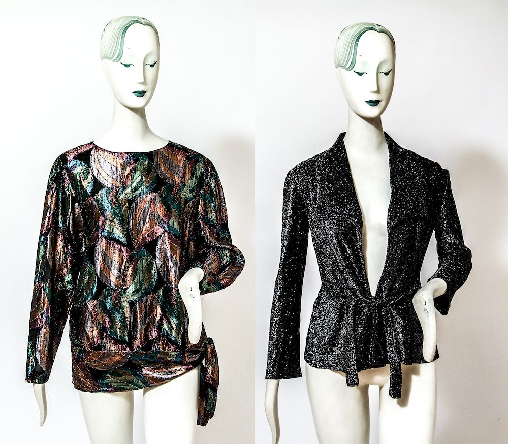 Appraisal: Ladies' Vintage Lurex Jacket and Sommermann Shirt Two ladies' vintage