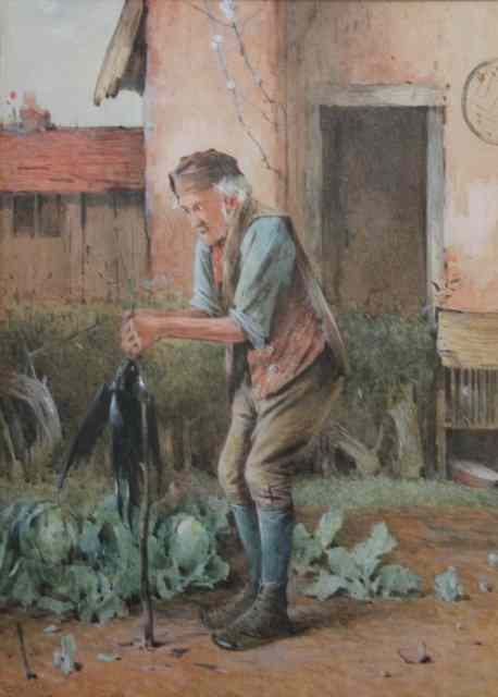 Appraisal: Henry Abraham Roberts th Century The old gardener signed in