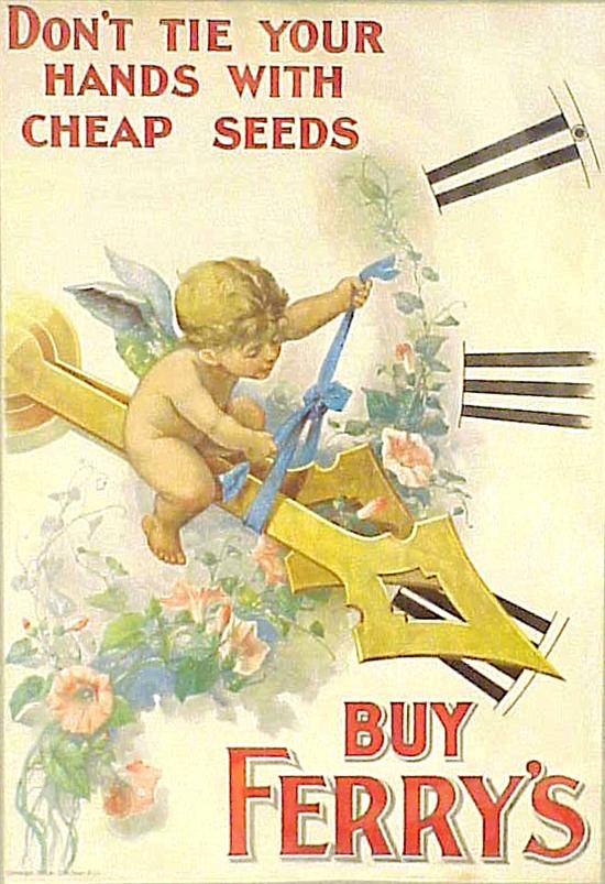 Appraisal: Ferry Seed's Original Advertising Poster Don't Tie Your Hands With