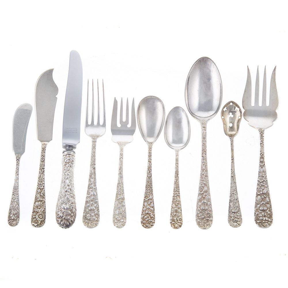 Appraisal: Stieff Sterling Stieff Rose Flatware Service Including twelve dinner knives