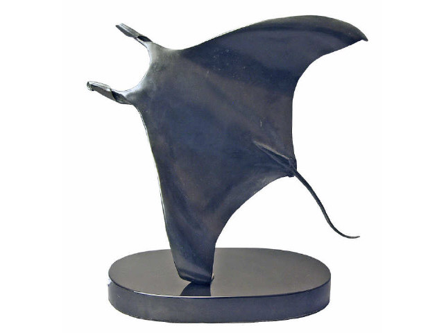 Appraisal: Manta Ray superb bronze of by Kim McCall and dated