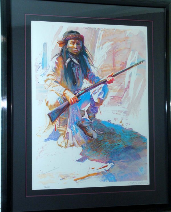 Appraisal: Guy Manning American - Limited Edition stone lithograph Sentinel Signed