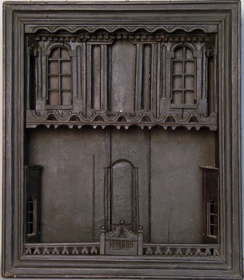 Appraisal: Carved shadowbox th c x