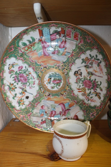 Appraisal: A CHINESE CANTON PORCELAIN PLATE cm and a single th