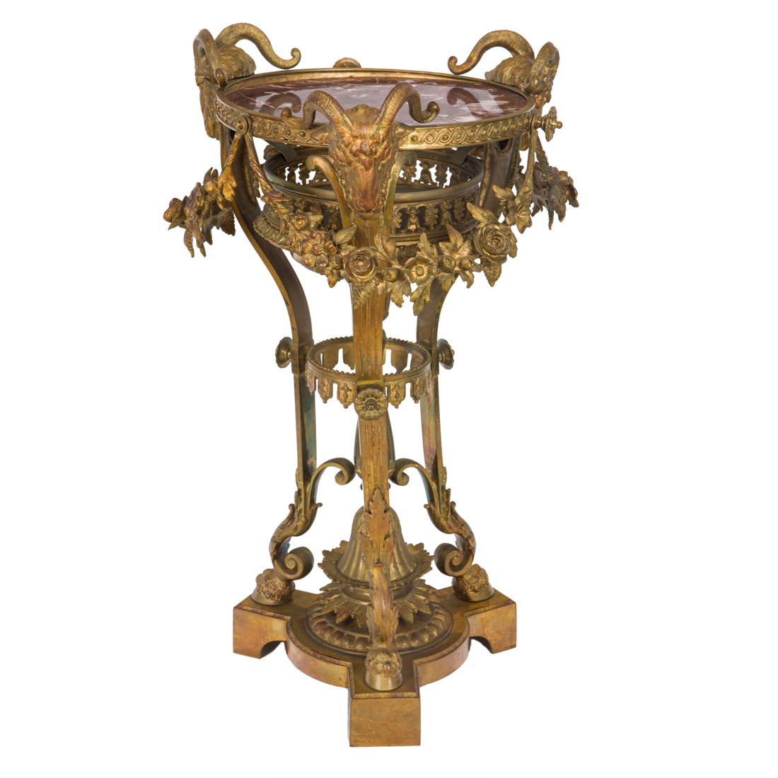 Appraisal: A FRENCH GILT BRONZE AND ROUGE GRIOTTE MARBLE TABLE TOP