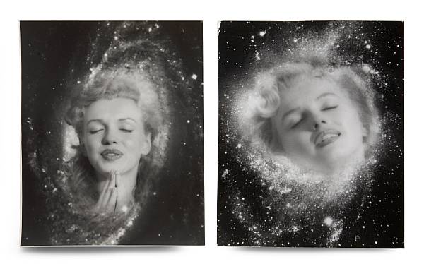 Appraisal: Two Marilyn Monroe rare black and white photographs by Andre