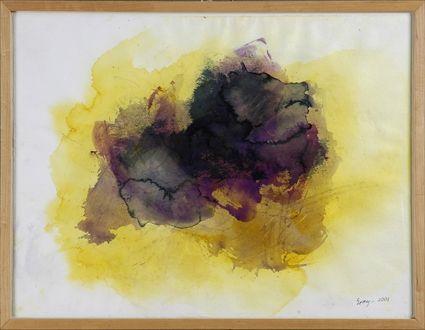 Appraisal: CLEVE GRAY UNTITLED ABSTRACT Watercolor in pencil x in signed