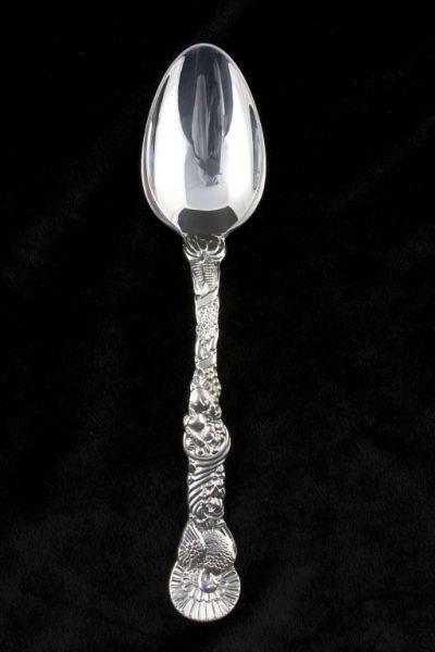 Appraisal: Tiffany Co Sterling Silver Stuffing Spoon contemporary holiday design having