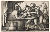 Appraisal: HANS SEBALD BEHAM A Buffon and Two Bathing Women Engraving