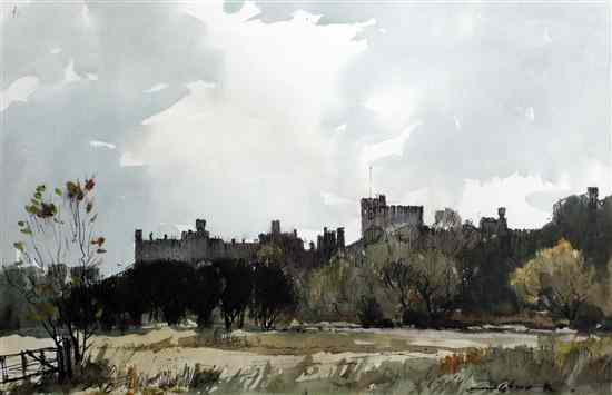 Appraisal: Edward Wesson - ink and watercolour Arundel Castle signed x