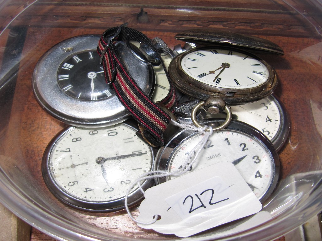 Appraisal: Lot comprising six pocket watches and a ladies wristwatch