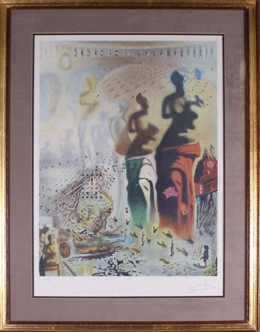 Appraisal: AFTER SALVADOR DALI Spain - lithograph Hallucinogenic Toreador Signed lower