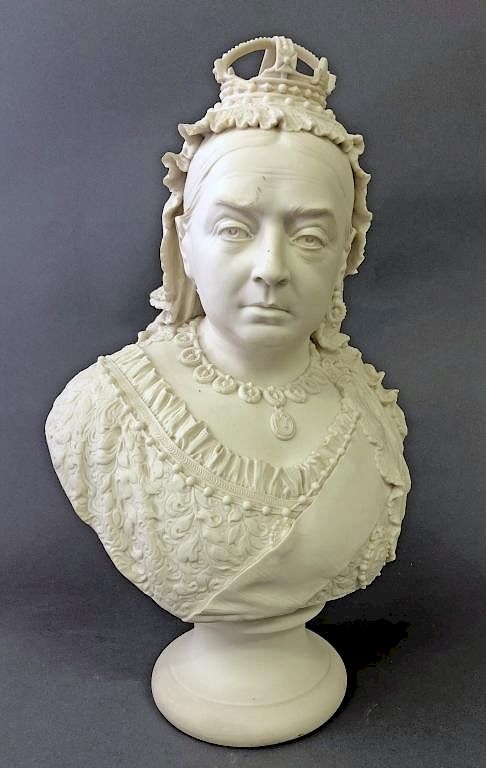 Appraisal: Parian Bust of Queen Victoria Parian bust of Queen Victoria