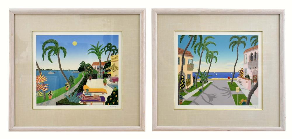 Appraisal: THOMAS MCKNIGHT AMERICAN B PRINTOcean Views Both signed l r