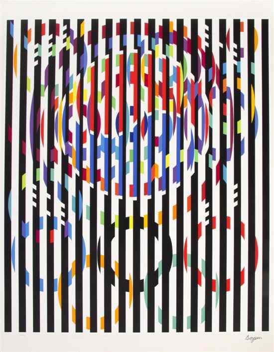 Appraisal: Yaacov Agam Israeli b Untitled lithograph edition signed Agam lower